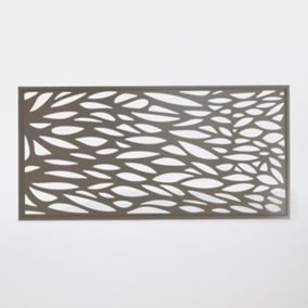 Panneau Feuilles Neva L.179 x H.88 cm aluminium taupe