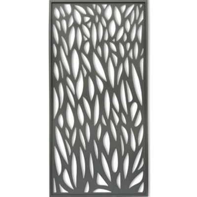 Panneau Feuilles Neva L.179 x H.88 cm aluminium taupe