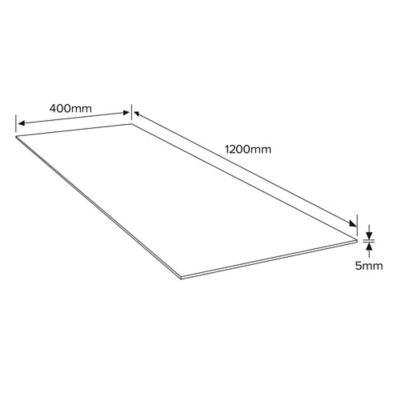 Panneau forex - 120 x 40 cm, ép.5 mm (vendu au panneau)