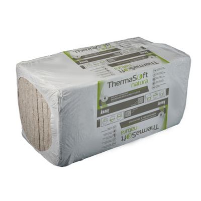 Panneau isolant à base de fibres végétales 1250 X 600 X 100 mm Knauf Thermasoft Natura R=2,6 m2.K/W