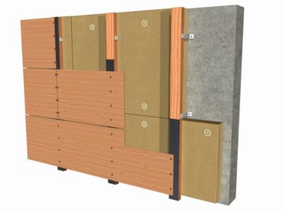 Panneau isolant laine de roche Rockfaçade ép.130mm (vendu lot de 5 panneaux)