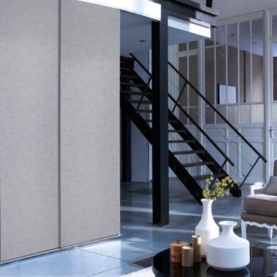 Panneau japonais tamisant uni chiné gris l.45 x H.260cm Madeco