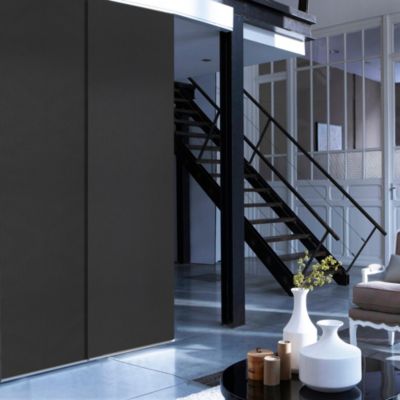 Panneau japonais thermique uni noir l.45 x H.260 cm Madeco