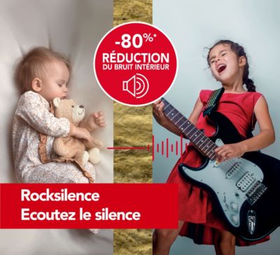 Panneau laine de roche Rocksilence Ep.4cm 1,35x0,6m (lot de 8) - ROCKWOOL