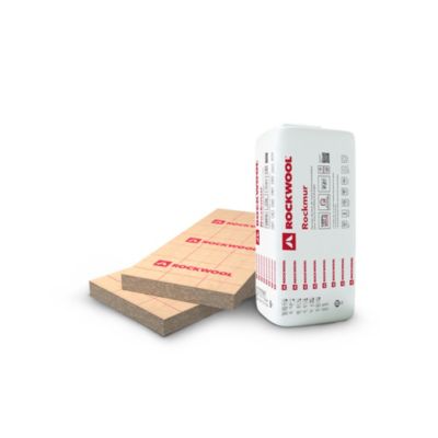 Panneau laine de roche Rockwool Rockmur kraft - 0,6 x 1,35 ép.140 mm (lot de 5 panneaux)