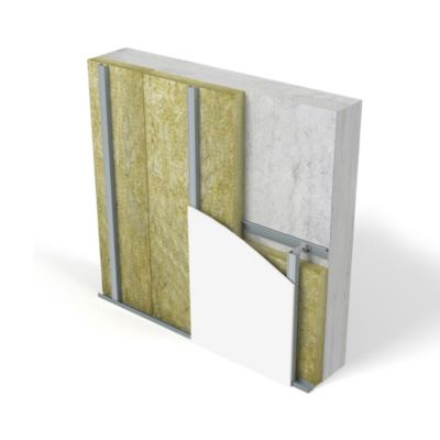 Panneau laine de roche Rockwool Rockmur kraft - 0,6 x 1,35 ép.140 mm (lot de 5 panneaux)