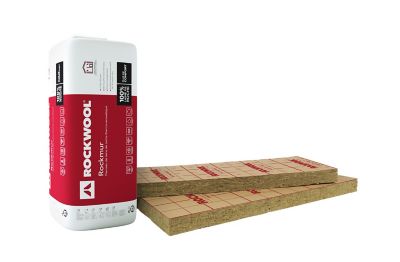 Panneau laine de roche Rockwool Rockmur kraft - 0,6 x 1,35 m ép.75 mm (lot de 10 panneaux)