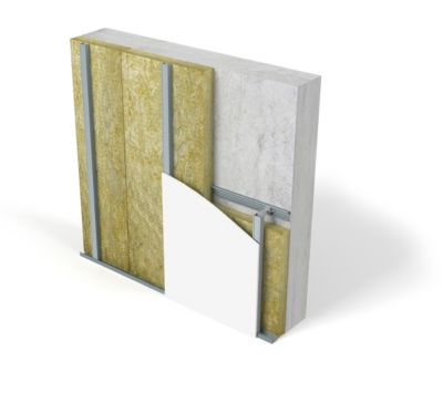 Panneau laine de roche Rockwool Rockplus premium - 0,60 x 1,35m ép.120 mm R. 3,75m²K/W (lot de 3 panneaux)
