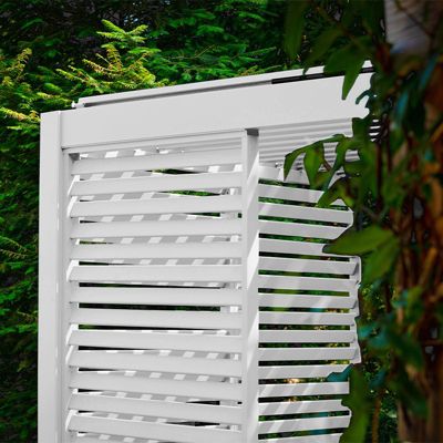 Panneau latéral à ventelles OMBREA - 1,3M Blanc