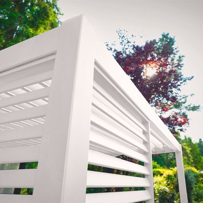 Panneau latéral à ventelles OMBREA - 1,3M Blanc