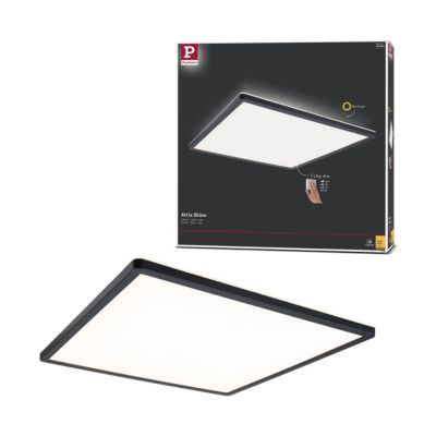 Panneau LED 3-Step-Dim Atria Shine Backlight carré 420x420 mm 22W 2200lm 3000K Noir gradable