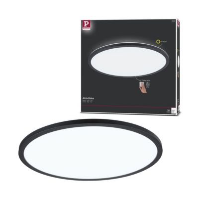 Panneau LED 3-Step-Dim Atria Shine Backlight rond 420 mm 22W 2300lm 4000K Noir gradable