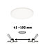 Panneau LED à encastrer Varifit Veluna 1000lm 8,5w IP44 ⌀12,5 cm blanc neutre Paulmann transparent