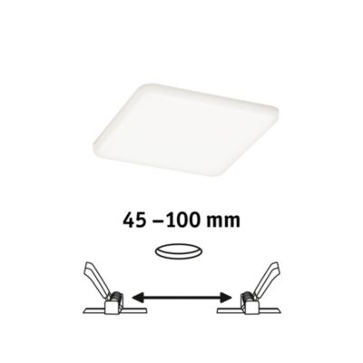 Panneau LED à encastrer Varifit Veluna 1050lm 8,5w IP44 L.125, x l.12,5 cm blanc neutre Paulmann transparent