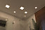 Panneau LED à encastrer Varifit Veluna 1050lm 8,5w IP44 L.125, x l.12,5 cm blanc neutre Paulmann transparent