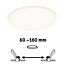 Panneau LED à encastrer Varifit Veluna 1600lm 15w IP44 ⌀18,5 cm blanc froid et blanc chaud Paulmann transparent