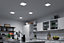 Panneau LED à encastrer Varifit Veluna 1600lm 15w IP44 L.18,5 x l.18,5 cm blanc froid et blanc chaud Paulmann transparent