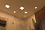 Panneau LED à encastrer Varifit Veluna 1850lm 17w IP44 L.18,5 x l.18,5 cm blanc chaud Paulmann transparent