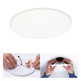 Panneau LED à encastrer Varifit Veluna 1900lm 4,5w IP44 ⌀18,5 cm blanc neutre Paulmann transparent