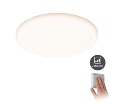 Panneau LED à encastrer Varifit Veluna 2350lm 21w IP44 ⌀21,5 cm blanc chaud Paulmann transparent