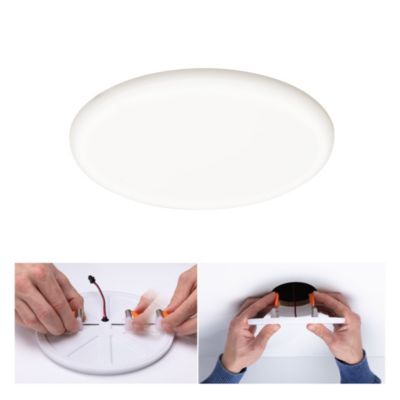 Panneau LED à encastrer Varifit Veluna 2450lm 22w IP44 ⌀21,5 cm blanc neutre Paulmann transparent