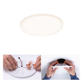 Panneau LED à encastrer Varifit Veluna 550lm 45w IP44 ⌀12,5 cm blanc neutre Paulmann transparent