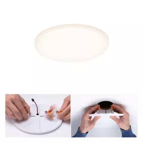 Panneau LED à encastrer Varifit Veluna 550lm 45w IP44 ⌀12,5 cm blanc neutre Paulmann transparent