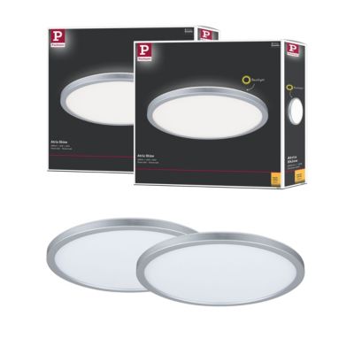 Panneau LED Abia rond 300 mm 2x22W 2x2200lm 2700K Chrome mat