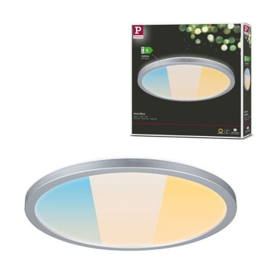 Panneau LED Atria Shine White Select IP44 rond 298 mm 14,8W 2250lm White Select Chrome mat