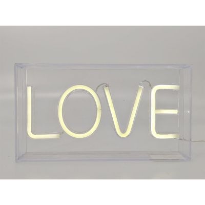 Panneau LED I-Total XL2762 Rectangulaire avec prise USB idéal pour Chambre (LOVE),Décoration