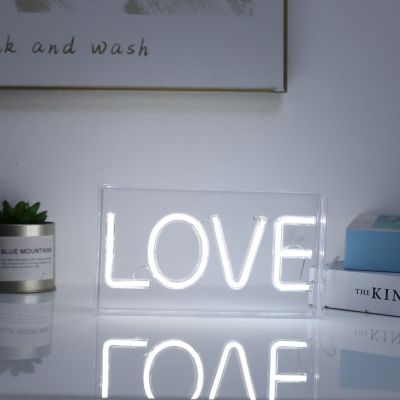 Panneau LED I-Total XL2762 Rectangulaire avec prise USB idéal pour Chambre (LOVE),Décoration