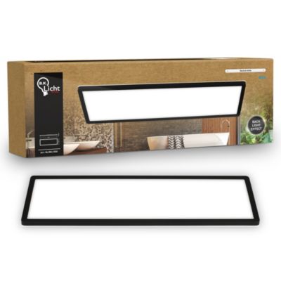 Panneau LED - Plat - Protection IP44 contre les projections d'eau - 58 x 20 cm - Blanc neutre - 22 W 3000 lm - B.K.Licht