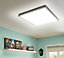 Panneau lumineux LED intégrée variation de blancs et de couleurs IP20 dimmable 4000lm 37W L.60xl.60xH.2cm