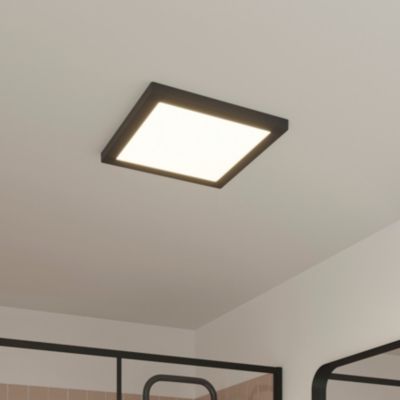 Panneau lumineux Nakaya LED intégrée blanc neutre IP44 1900lm 18W L.30x l.30 x H.1,9 cm noir GoodHome