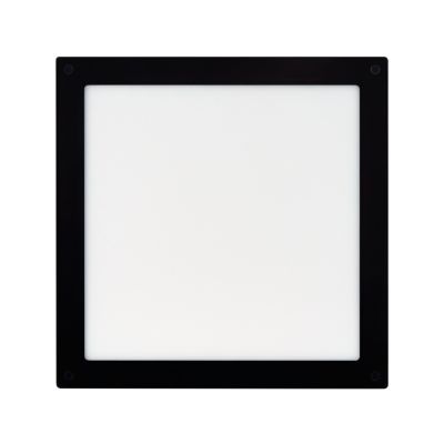 Panneau lumineux Nakaya LED intégrée blanc neutre IP44 1900lm 18W L.30xl.30xH.2,4cm noir GoodHome