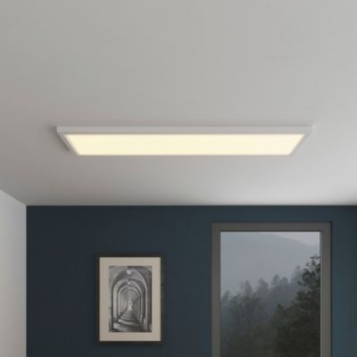 Panneau lumineux Wundt LED intégrée variation de blancs IP20 dimmable 5000lm 36W L.120xl.30xH.3,2cm blanc GoodHome
