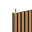 Panneau MDF noir avec lamelles 30 x 280 cm