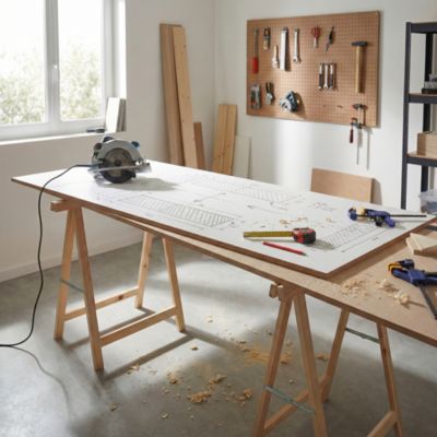Panneau mélaminé sans bord blanc - 250 x 125 cm, ép.8 mm (vendu au panneau)