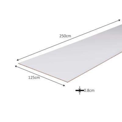 Panneau mélaminé sans bord blanc - 250 x 125 cm, ép.8 mm (vendu au panneau)