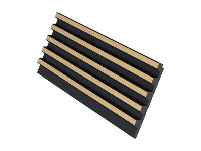 Panneau mural 3D - Pack de 2,83 m² - Noir et doré - Lot de 8 pièces - CLINTON