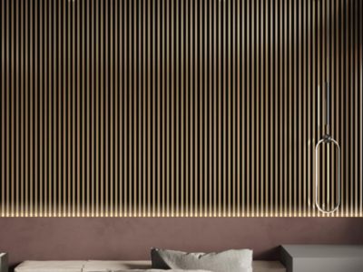Panneau mural 3D - Pack de 2,83 m² - Noir et doré - Lot de 8 pièces - CLINTON