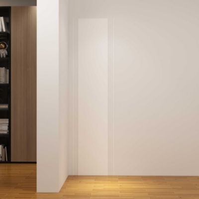 Panneau mural de douche Blanc 40 x 210 cm mural aluminium avec 1 profile - Étanche, durable et facile à nettoyer