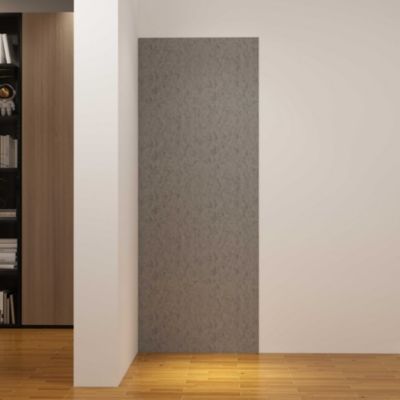 Panneau mural de douche Gris 90 x 210 cm mural aluminium - Étanche, durable et facile à nettoyer
