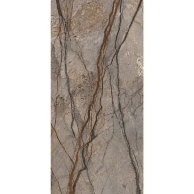Panneau mural de salle de bain l.100 x H.210 cm, marbre marron, Schulte DécoDesign