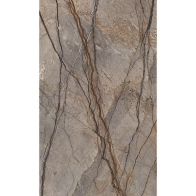 Panneau mural de salle de bain l.150 x H.255 cm, marbre marron, Schulte DécoDesign