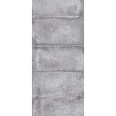 Panneau mural de salle de bains l.100 x H.210 cm, effet béton gris, Schulte DécoDesign