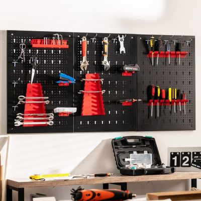 12 Conteneurs De Rangement Pegboard - Gobelets Avec Crochets Et Étiquettes Pour Organisation Garage Et Atelier