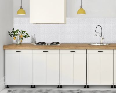 Panneau mural PVC 3D Empire blanc 47 x 61,7 cm