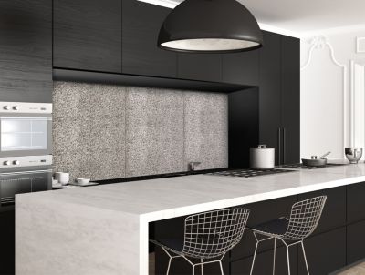 Panneau mural PVC 3D Lamina gris 47 x 61,7 cm