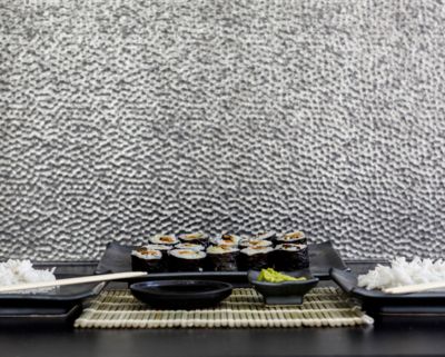 Panneau mural PVC 3D Lamina gris 47 x 61,7 cm